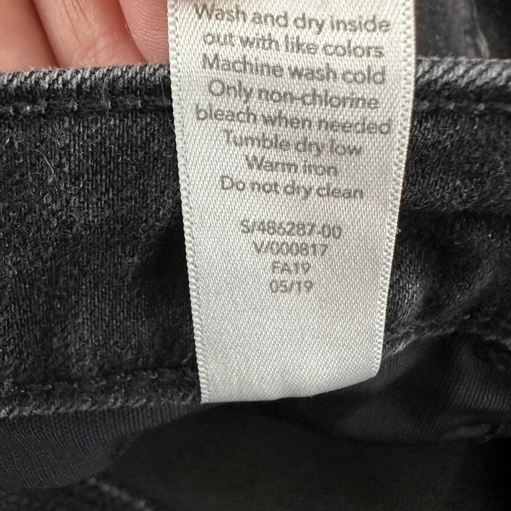 Athleta Sculpt Skinny Jean Black Wash Zipper Ankle High‎ Rise Womens Size 2 - Picture 8 of 10